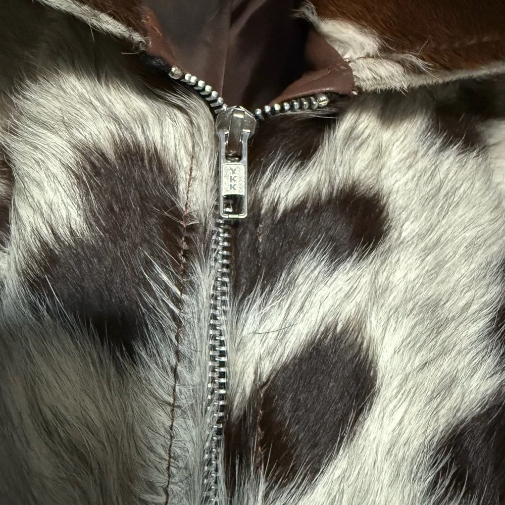 Real Cowhide Hair on Hide Western Jacket Womens New - Picture 3 of 11